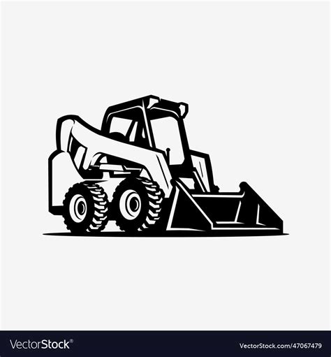 clipart skid steer silhouette|skid steer logo designs.